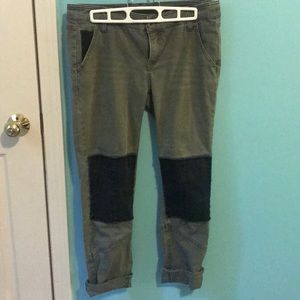 Hunter green jeans with patches!